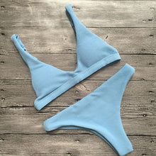 Shy Girl Baby Blue Two Piece Brazilian Bikini