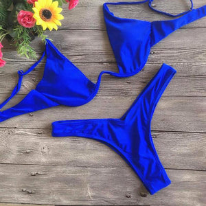 Underwire Swimsuit Beachwear Bikini Set