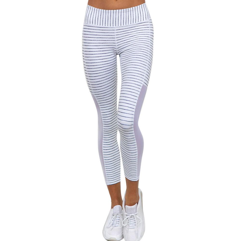 White Striped Leggings