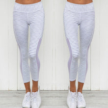 White Striped Leggings