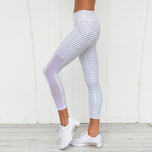 White Striped Leggings