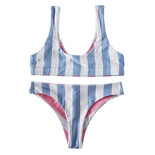 Nautical Stripe Two Piece Bikini Set