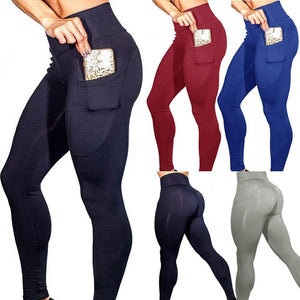 Women Workout Out Pocket Leggings Fitness Sports Gym Running Yoga Athletic Pants