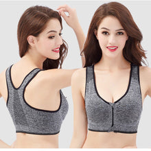 Women Zip Front Sports Bra Wireless Post Surgery Bra Active Yoga Sport Yoga Bra