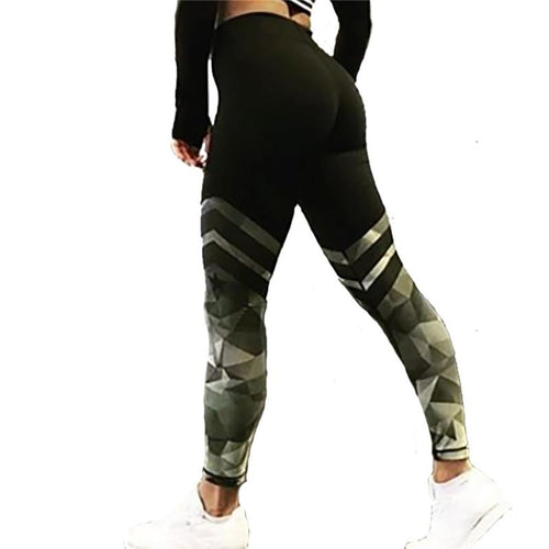 High Waisted Camo Gym Leggings